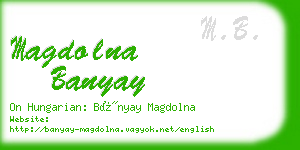 magdolna banyay business card